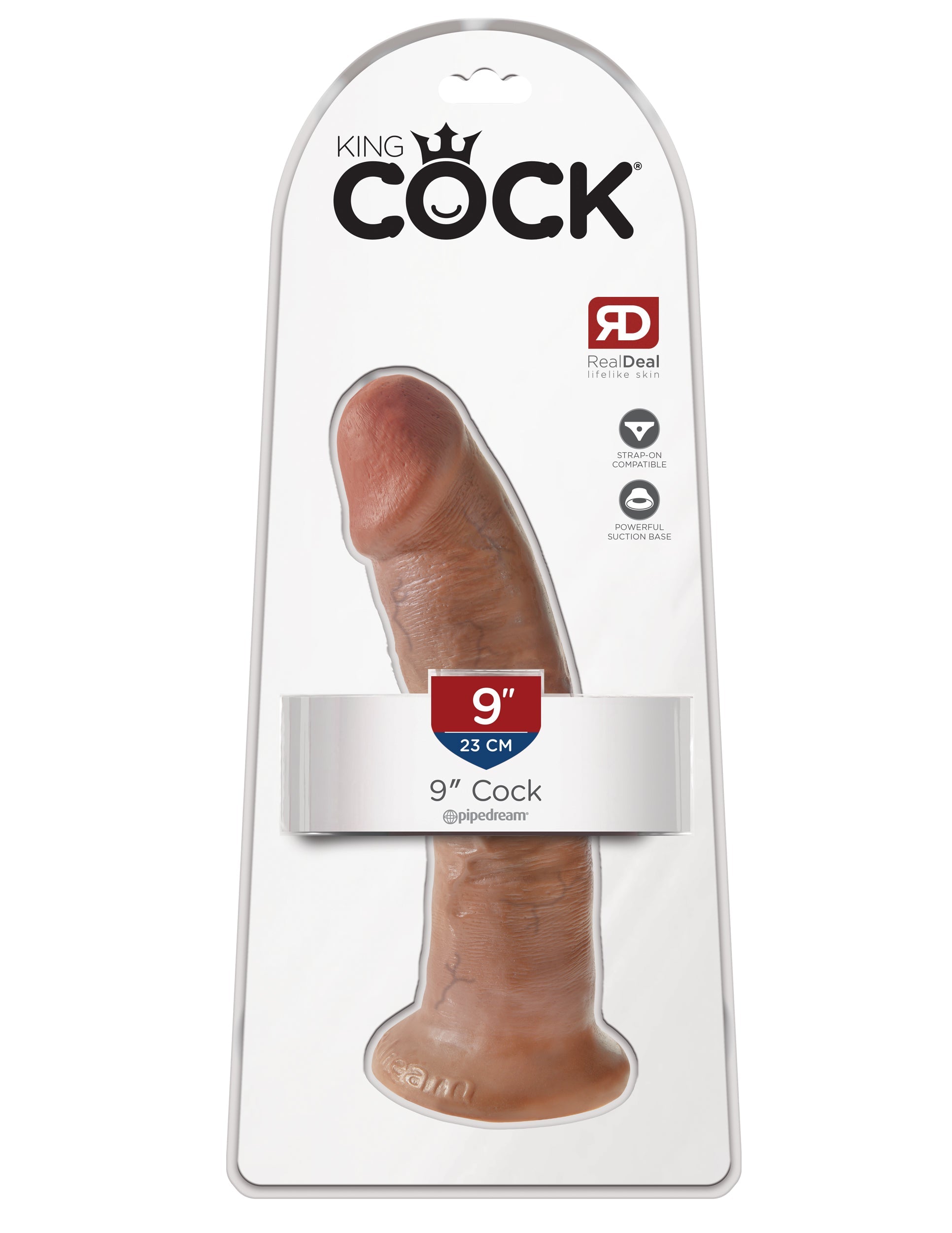 King Cock Realistic Dildo with Suction Cup Tan Realistic Dildos