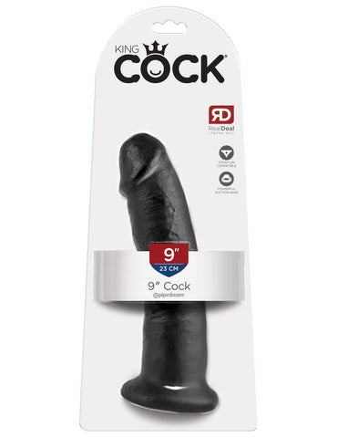 King Cock 9 Inch Realistic Dong with Suction Cup - Realistic Dildos