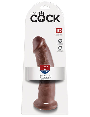 King Cock 9 Inch Realistic Dong with Suction Cup - Realistic Dildos