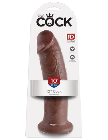 King Cock 10 Inch Suction Cup Realistic Cock with Balls - Realistic Dildos