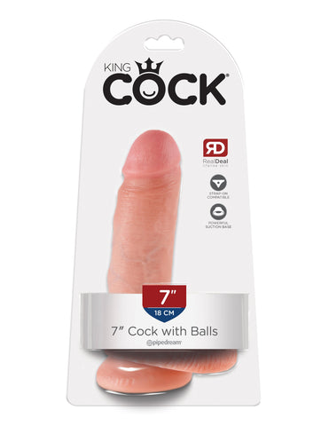King Cock 7 inch Cock With Balls - Realistic Dildos