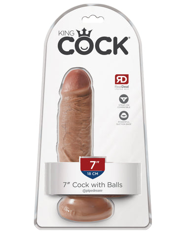 King Cock Realistic Cock with Balls and Suction Cup Base - Realistic Dildos