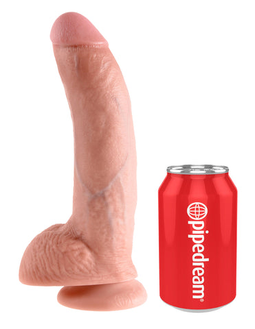 King Cock 9 Inch Suction Cup Realistic Dong with Balls - Realistic Dildos