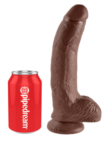 King Cock 9 Inch Suction Cup Realistic Dong with Balls - Realistic Dildos