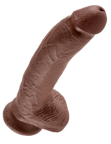 King Cock 9 Inch Suction Cup Realistic Dong with Balls - Realistic Dildos