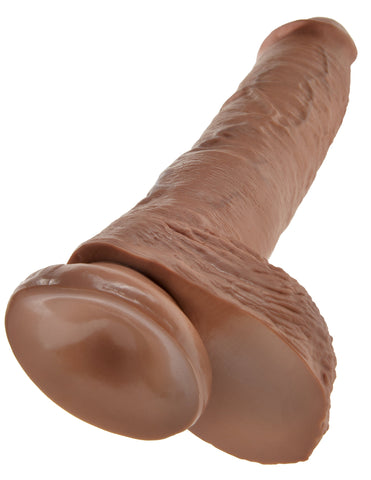 King Cock 10 Inch Suction Cup Realistic Cock with Balls - Realistic Dildos