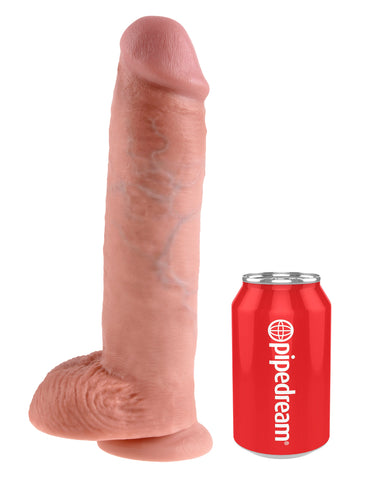 King Cock 11 inch Suction Cup Realistic Dildo With Balls - Realistic Dildos