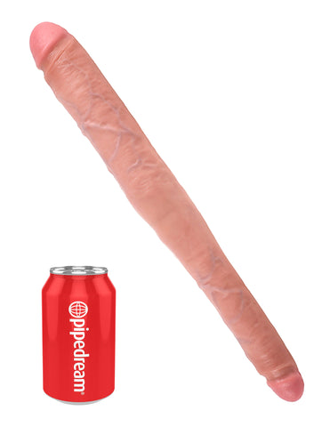 King Cock 16 inch Tapered Tip Double Ender Realistic Dong - Double Ender