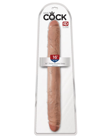 King Cock 16 Inch Thick Double Ender Realistic Dildo - Double Ender