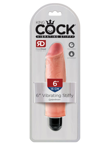 King Cock 6 inch Vibrating Stiffy Realistic Dildo - Realistic Dildos