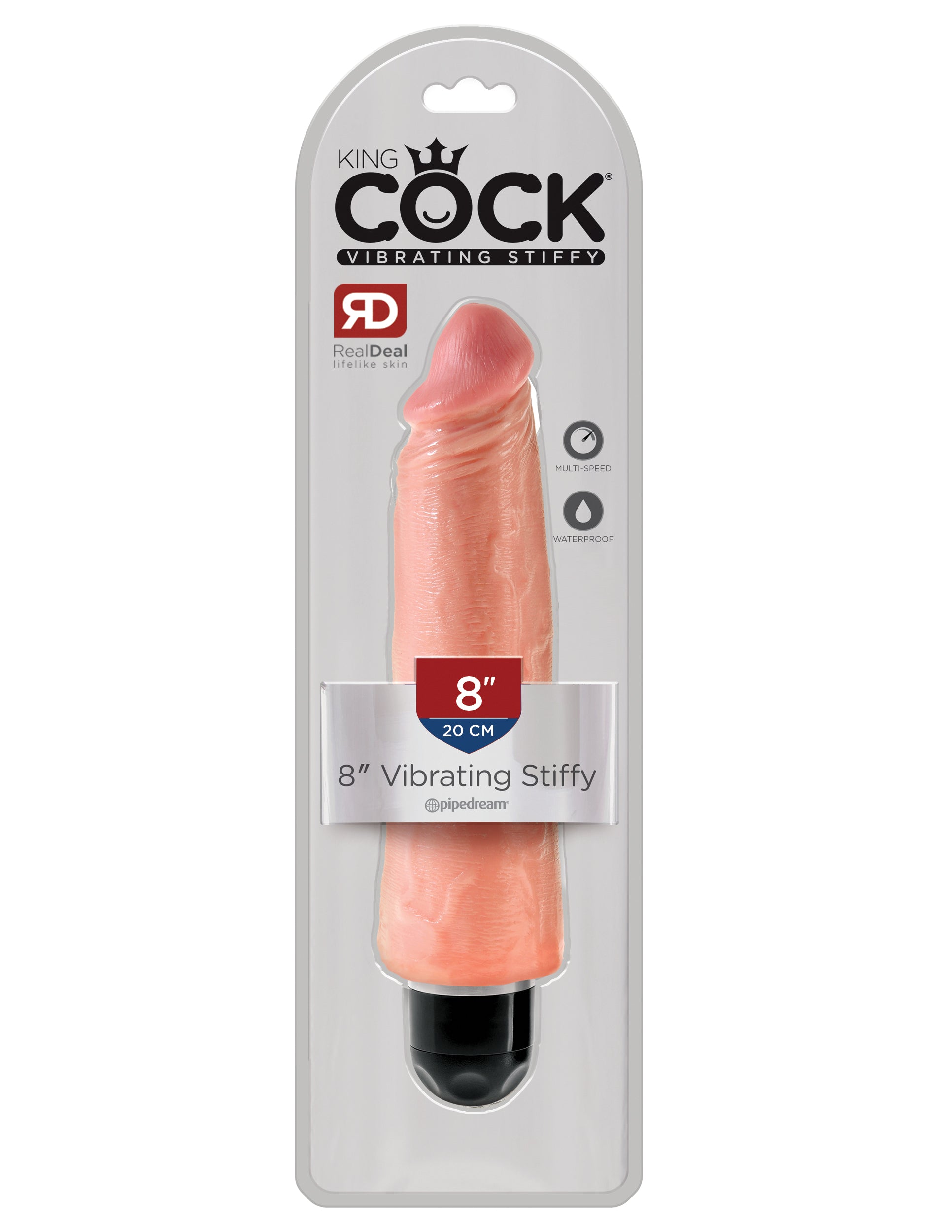 King Cock Vibrating Stiffy Realistic & Body-Safe Dildo Flesh Vibrating Dildos