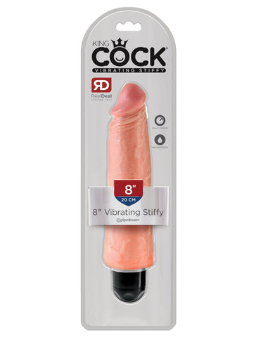 King Cock Vibrating Stiffy Realistic & Body-Safe Dildo Flesh - Vibrating Dildos