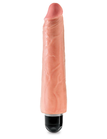 King Cock Vibrating Stiffy Realistic & Body-Safe Dildo Flesh - Vibrating Dildos