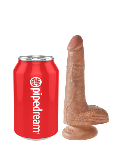 King Cock 6 Inch Suction Cup Realistic Dildo with Balls - Realistic Dildos
