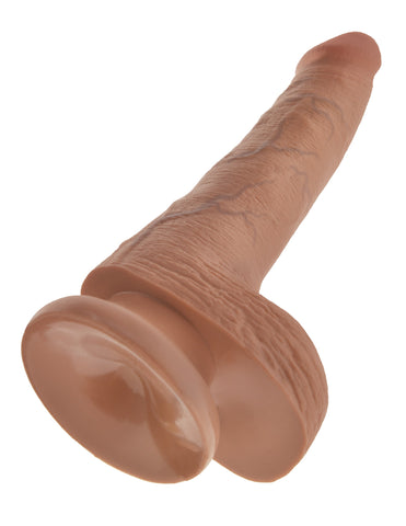 King Cock 6 Inch Suction Cup Realistic Dildo with Balls - Realistic Dildos
