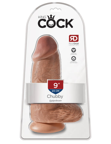 King Cock Chubby 9 Inch Realistic Dildo with Suction Cup - Realistic Dildos