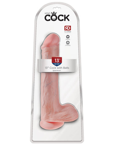 King Cock 13 Inch Realistic Cock with Balls - Realistic Dildos