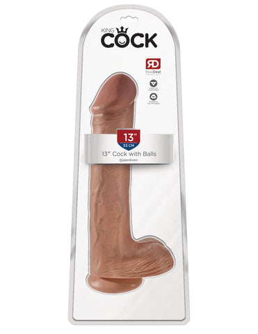 King Cock 13 Inch Realistic Cock with Balls - Realistic Dildos