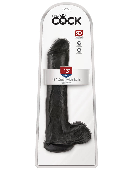 King Cock 13 Inch Realistic Cock with Balls - Realistic Dildos