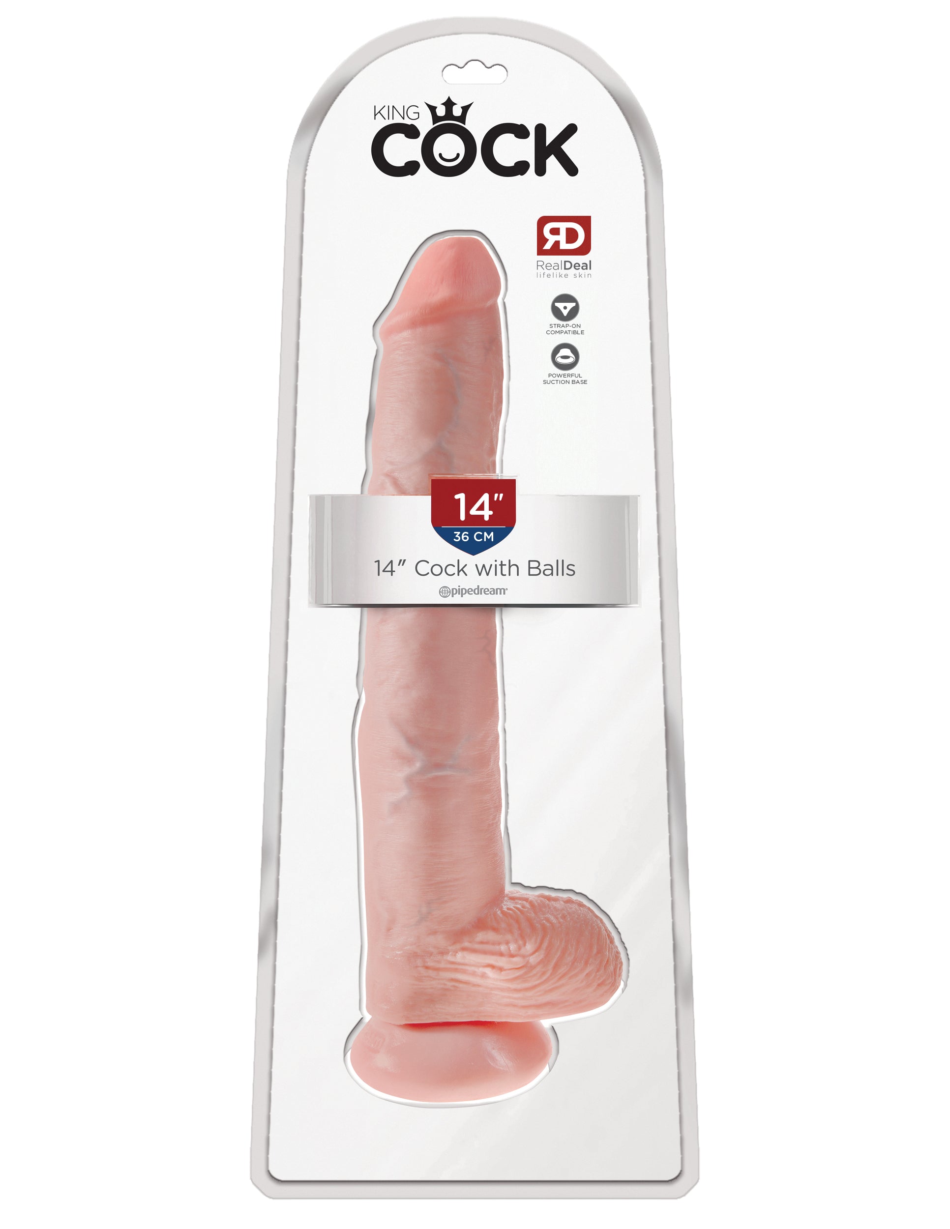 King Cock 14 inch Realistic Cock with Balls Realistic Dildos