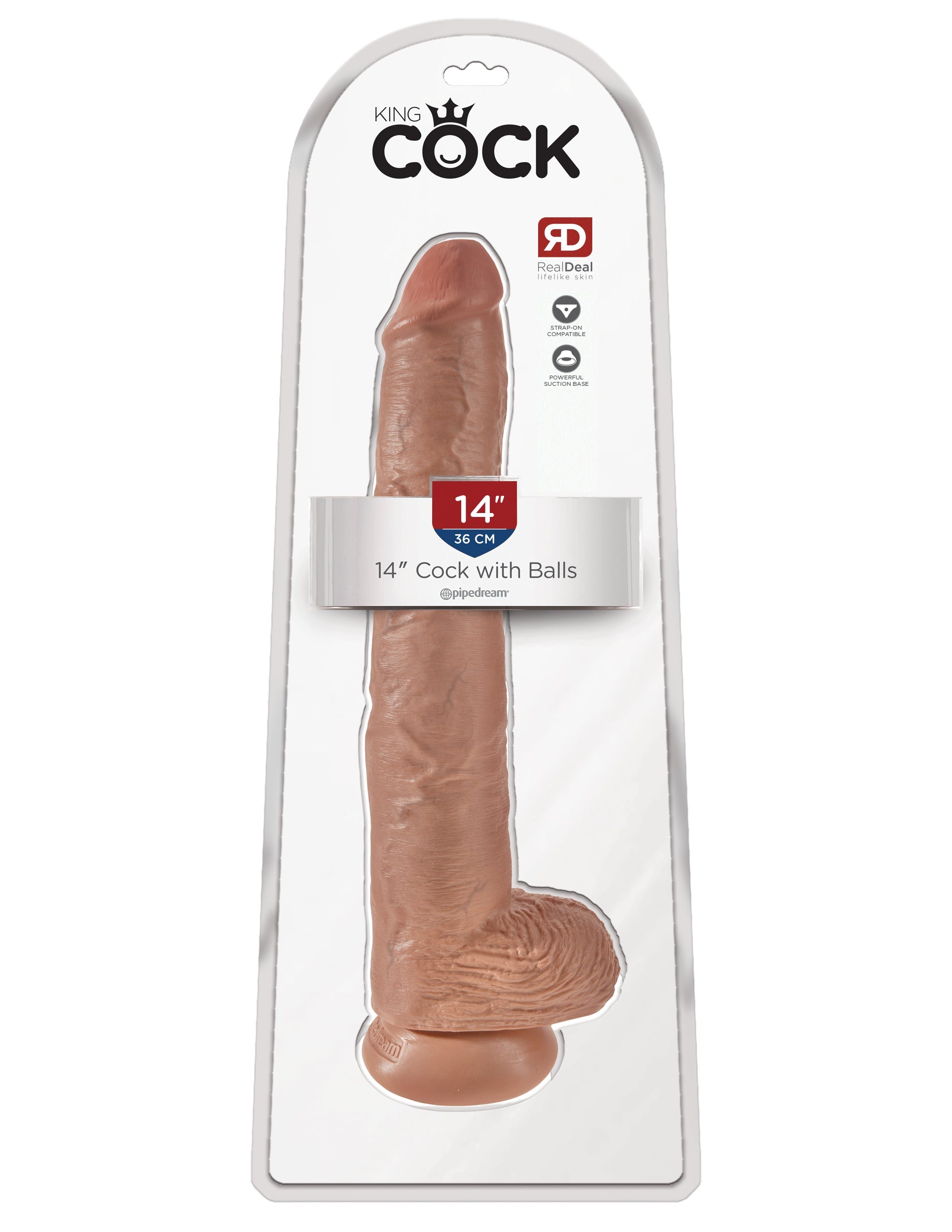 King Cock 14 inch Realistic Cock with Balls Realistic Dildos