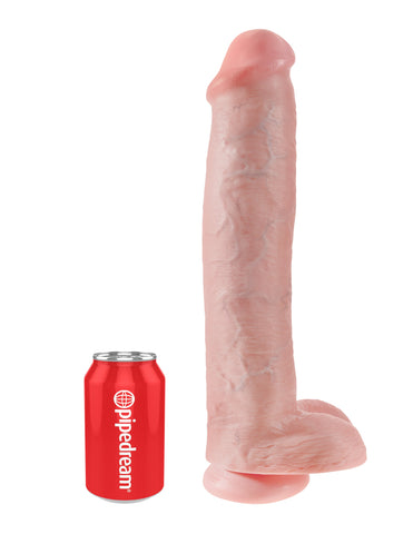 King Cock 15 Inch Realistic Dong with Balls - Rabbit Vibrators