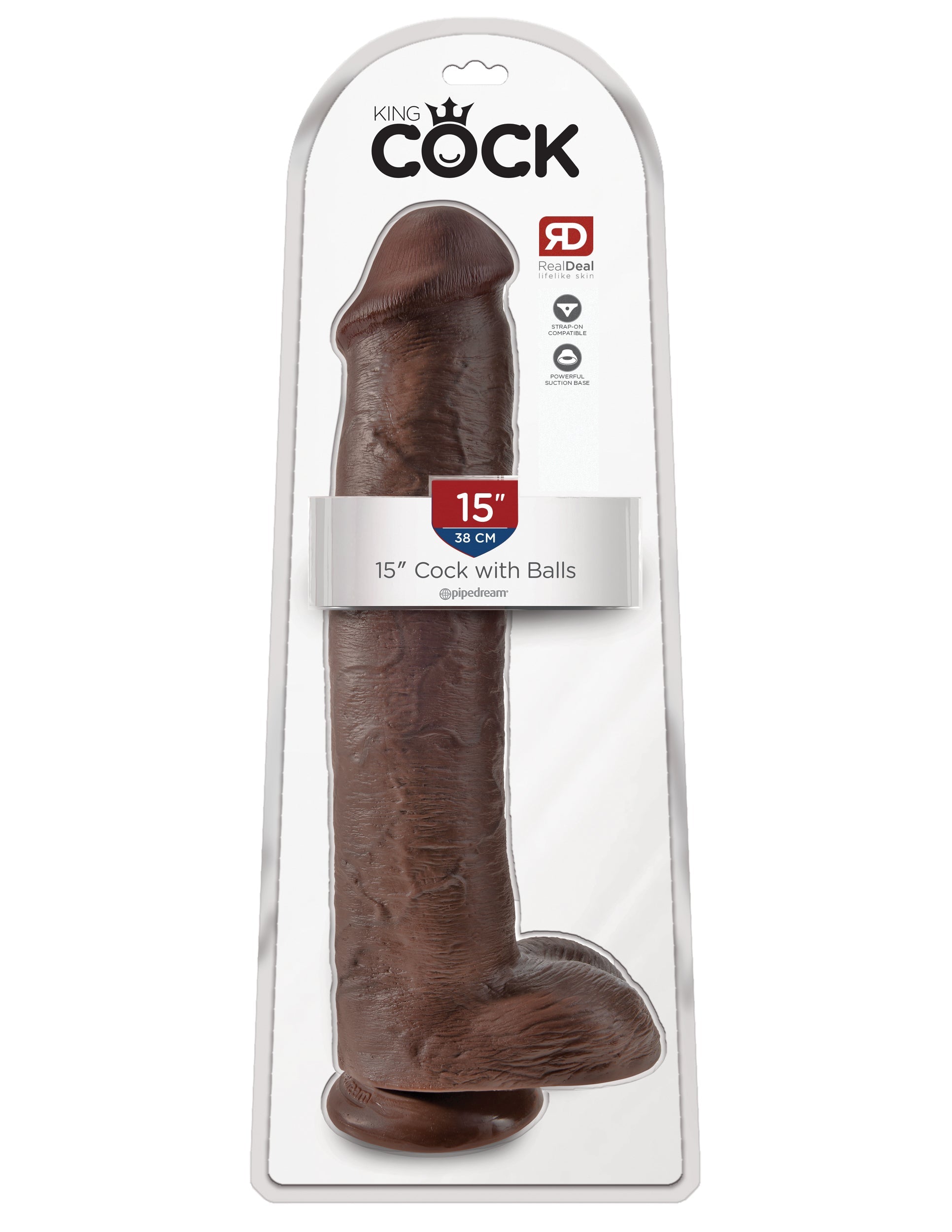 King Cock 15 Inch Realistic Dong with Balls Rabbit Vibrators