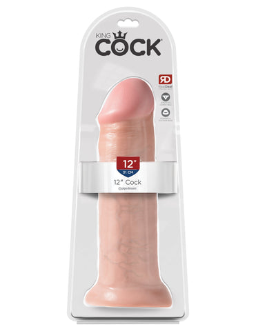 King Cock Suction Cup Base Realistic Dildo Flesh - Realistic Dildos