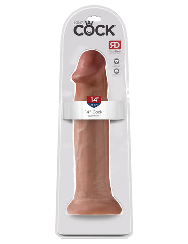 King Cock 14 Inch Suction Cup Realistic Dong - Strap On Sextoys