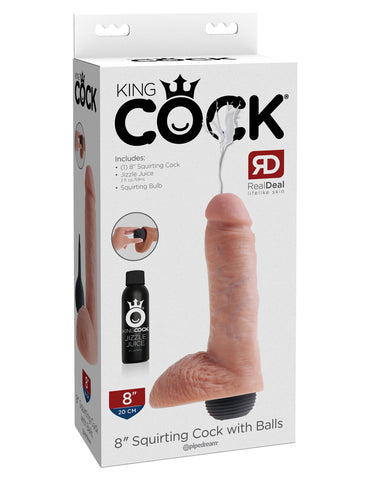 King Cock Squirting Realistic Cock with Balls Flesh - Realistic Dildos