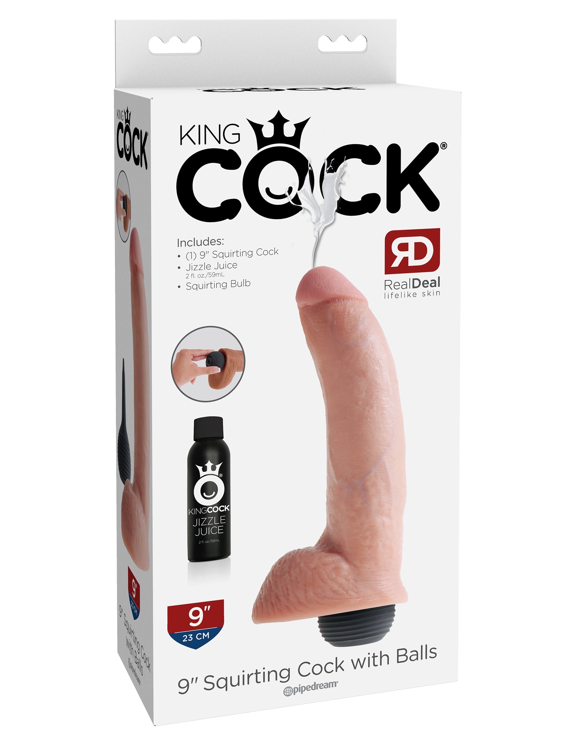 King Cock Squirting Realistic Cock with Balls Flesh Realistic Dildos