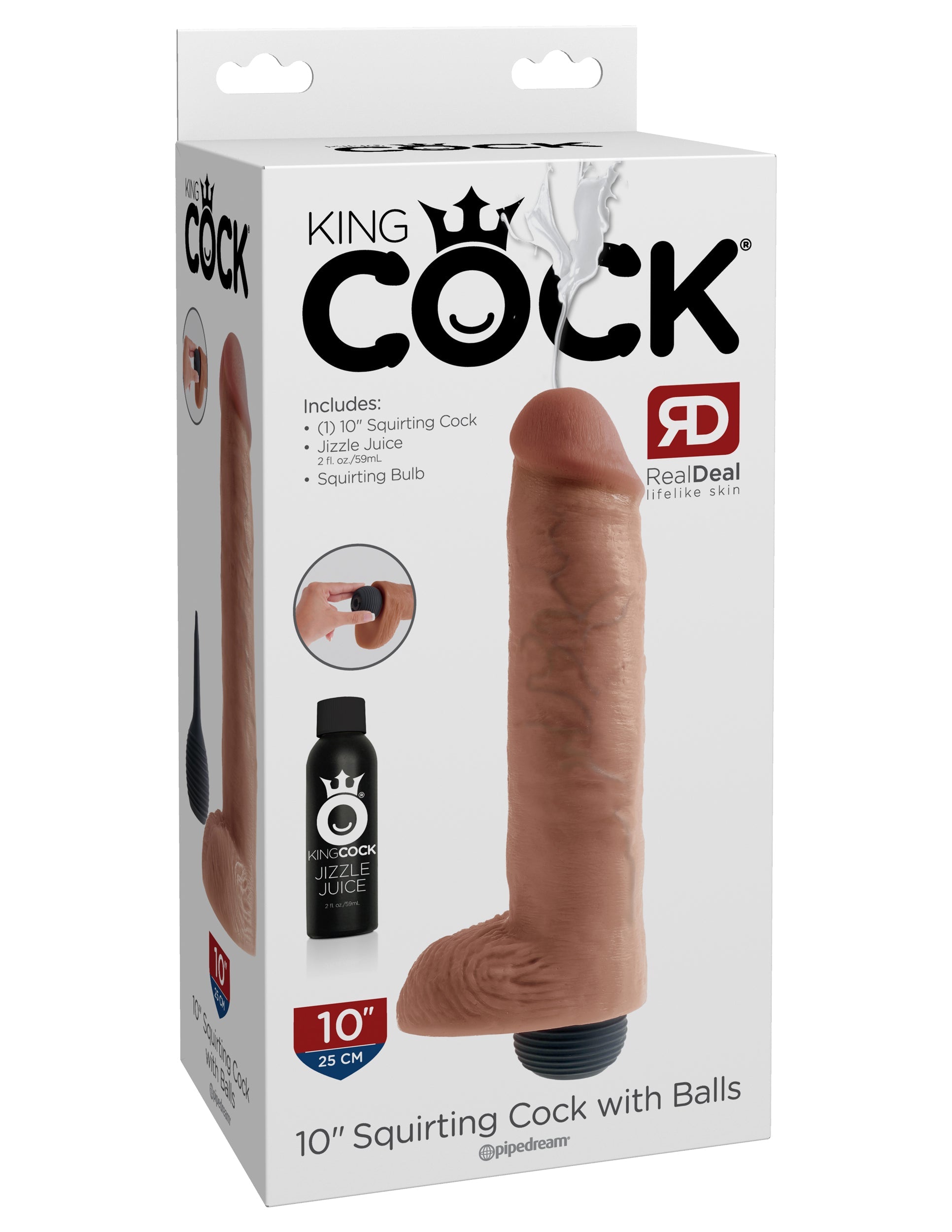 King Cock Squirting Realistic Cock with Balls Flesh Realistic Dildos