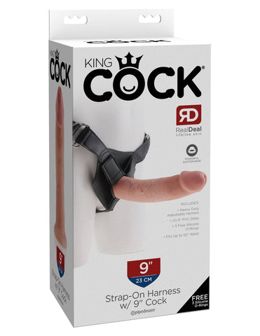 King Cock Strap-On Harness with 9 inch Realistic Cock - Strap On Sextoys