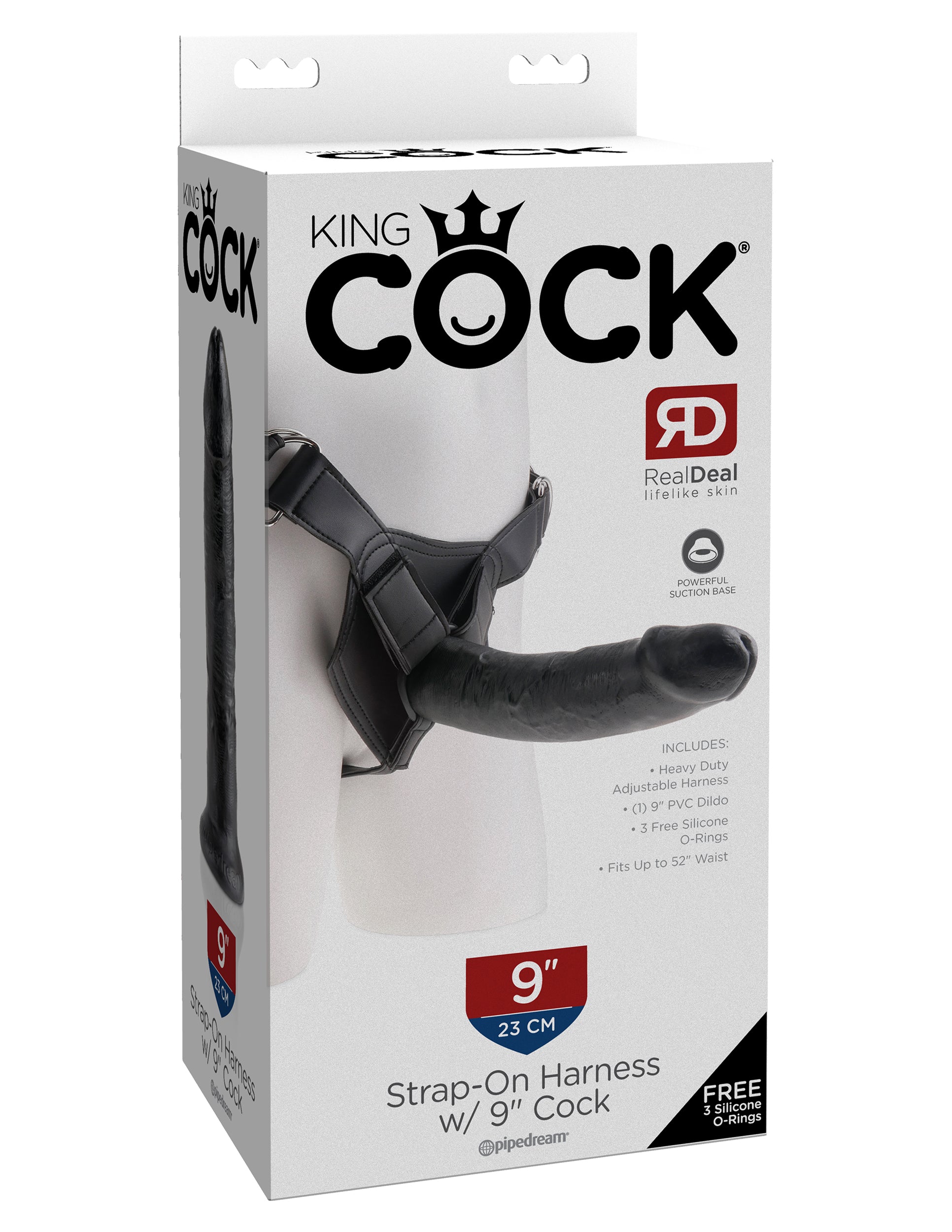 King Cock Strap-On Harness with 9 inch Realistic Cock Strap On Sextoys