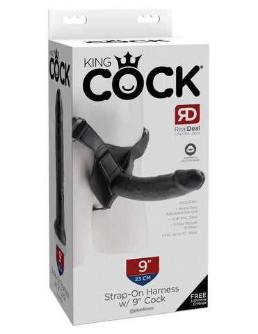 King Cock Strap-On Harness with 9 inch Realistic Cock - Strap On Sextoys