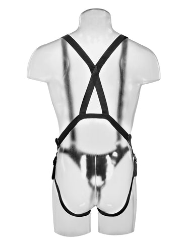 King Cock 10 Inch Hollow Strap-On Suspender System - Strap On Sextoys