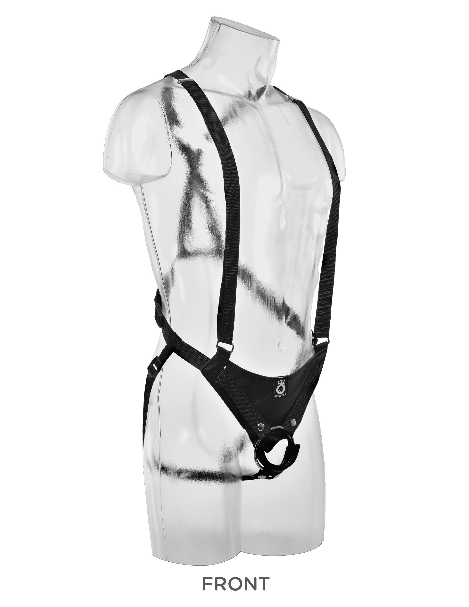 King Cock 11 Inch Two Cocks One Hole Hollow Strap-on System Realistic Dildos