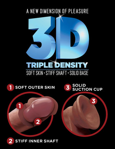 King Cock Plus Triple Density Realistic Dildo Brown - Realistic Dildos