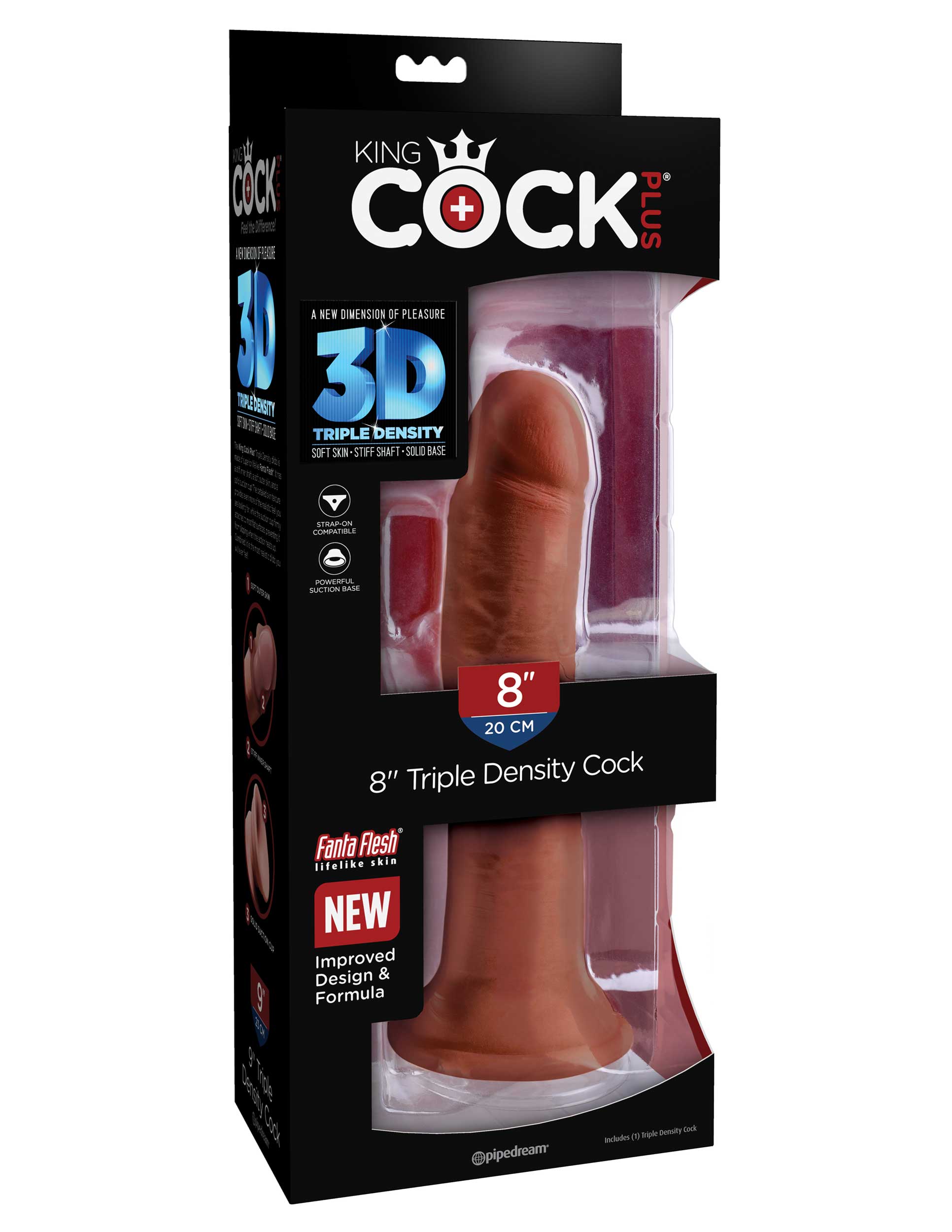 King Cock Plus Triple Density Realistic Dildo Brown Realistic Dildos