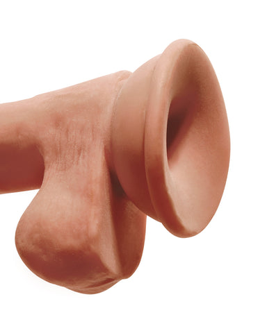King Cock Plus 6.5 Inch Triple Density Cock with Balls Tan - Realistic Dildos