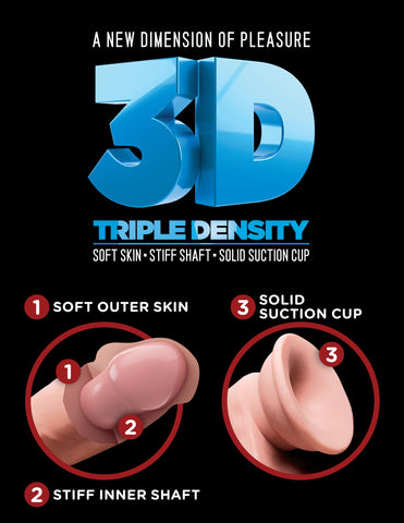 King Cock Plus 10 Inch Triple Density Fat Cock with Balls - Realistic Dildos