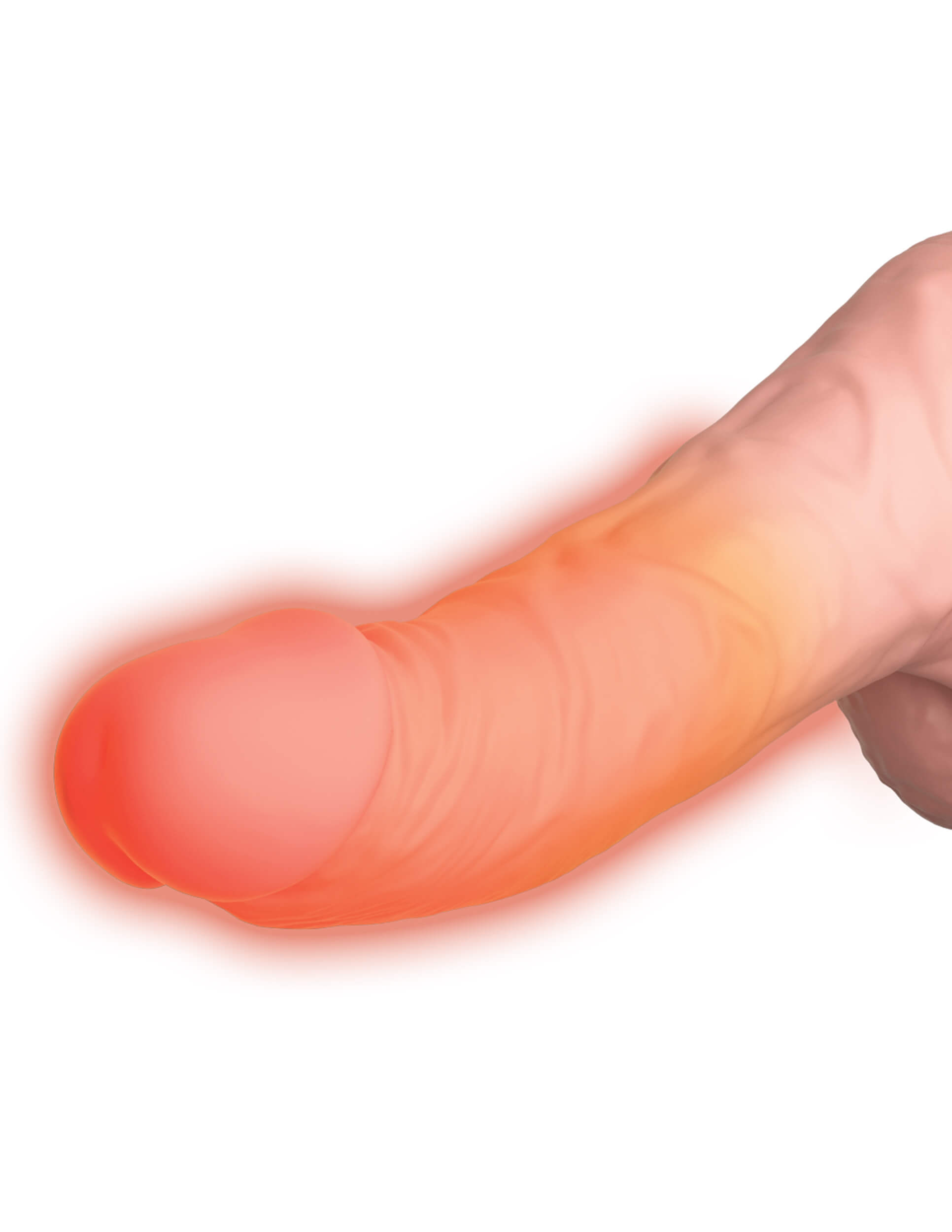 King Cock Plus 6.5 Inch 3D Thrusting Vibrating Cock Vibrating Dildos