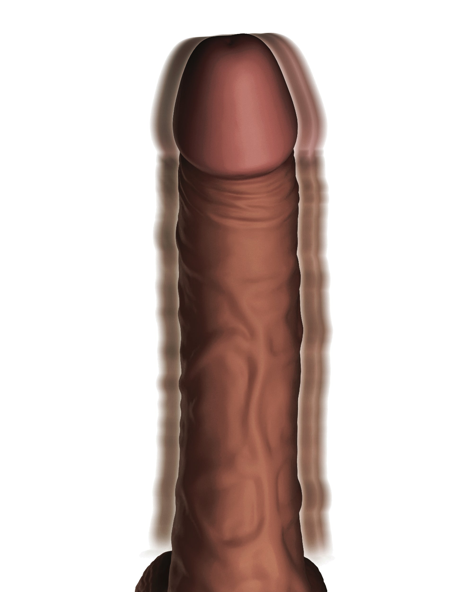 King Cock Plus 7.5 Inch Thrusting Cock with Balls Brown Realistic Dildos