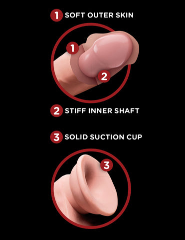 King Cock Plus Triple Density Cock With Swinging Balls - Realistic Dildos
