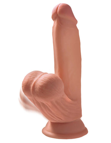 King Cock Plus 7 Inch Triple Density Cock With Swinging Ball - Realistic Dildos