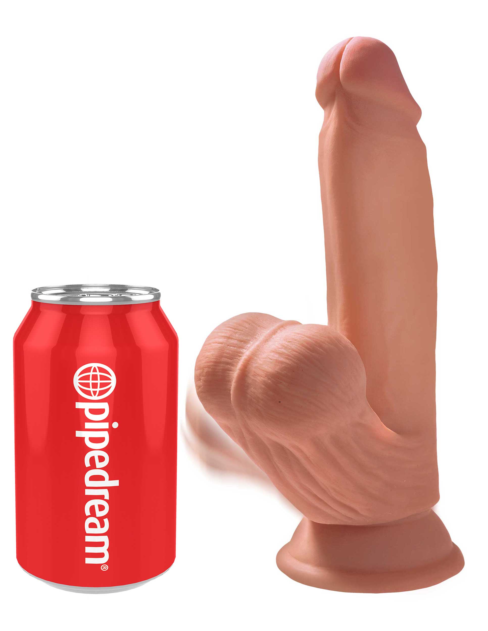 King Cock Plus 7 Inch Triple Density Cock With Swinging Ball Realistic Dildos