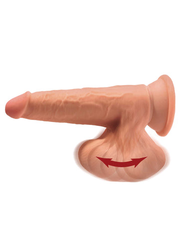 King Cock Plus 7 Inch Triple Density Cock With Swinging Ball - Realistic Dildos