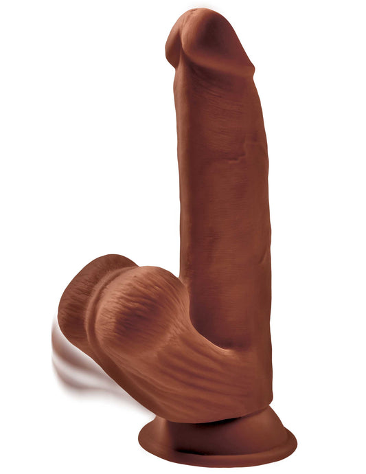 King Cock Plus 8 Inch Triple Density Cock With Swinging Ball - Realistic Dildos