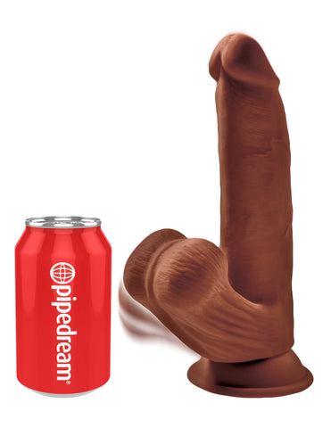 King Cock Plus 8 Inch Triple Density Cock With Swinging Ball - Realistic Dildos