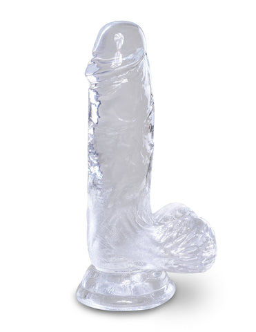 King Cock Clear Realistic Looking Cock with Balls - Realistic Dildos